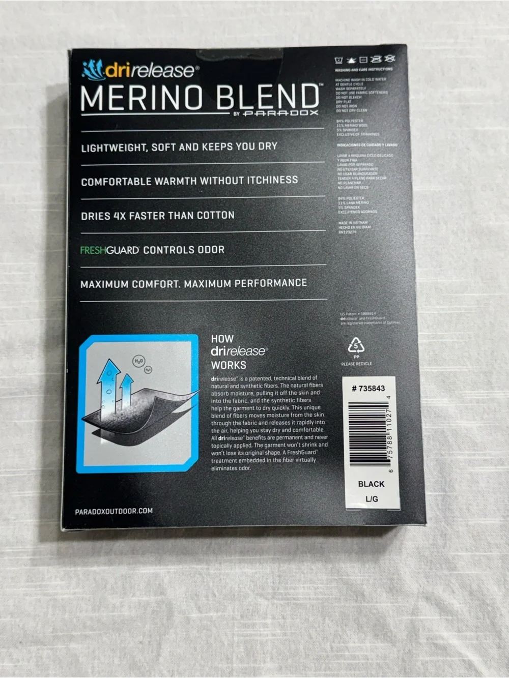 Paradox lightweight merino